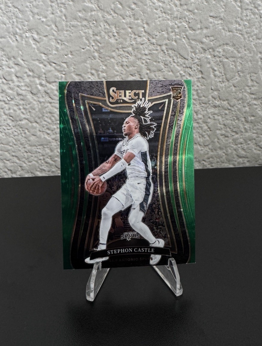2024-25 Panini Select Stephon Castle Mezzanine RC #388 Green Stars Prizm