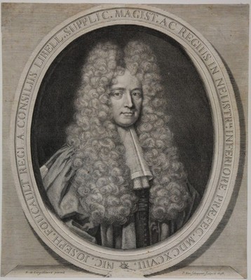 Nicolas-Joseph Foucault (1643-1721): Portrait Kupferstich 1698
