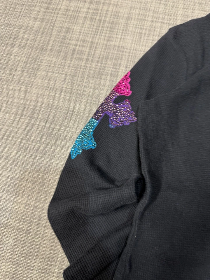 Y2K Cross CowGirl Youth Girls Waffle Knit Long Sleeve T Shirt Size Large 10/12 - Image 4 of 4