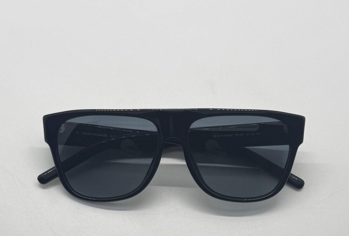 Dior Homme Black Tie 188S 98KHD VINTAGE Sunglasses Black Italy