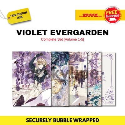Violet Evergarden Light Novel Vol. 1 5  Complete English Book Set