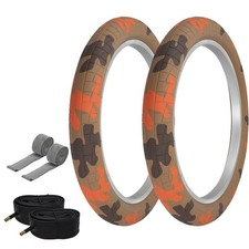 Pro Tires 20 X 2.40 Camo Desert Brownorange P1472 Wtubes Rim Strips