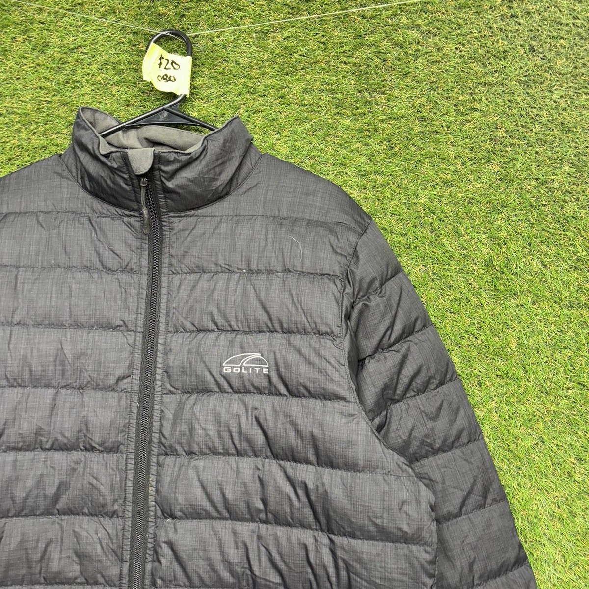 20°F DOZE Golite 600 Hiking Zip Full Black Large Mens Jacket Puffer Down Goose GoLite Down  Fill アウトドア寝具