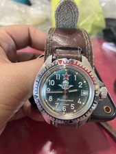 Vostok Komandirskie Paratrooper Russian Military Wristwatch Brown Leather Band