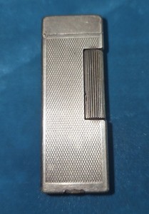 Vintage DUNHILL ROLLALITE Pocket Lighter Petrol Switzerland London silver plated