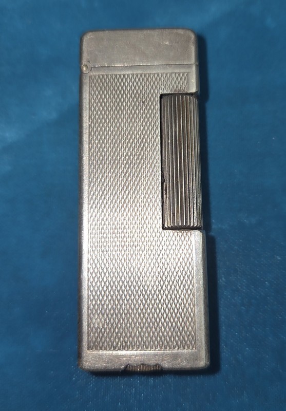 Vintage DUNHILL ROLLALITE Pocket Lighter Petrol Switzerland London silver plated