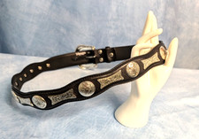 Nocona Cowboy Black Concho Belt Size 40 for man or woman