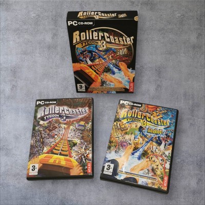 RollerCoaster Tycoon 3 Gold PC Spiel + Soaked Erweiterung - vollständig getestet 