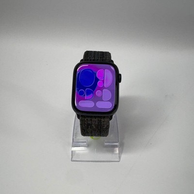 GPS Only Apple Watch Series 9 45MM Midnight Aluminum Nike Sport Band MR9Q3LL/A