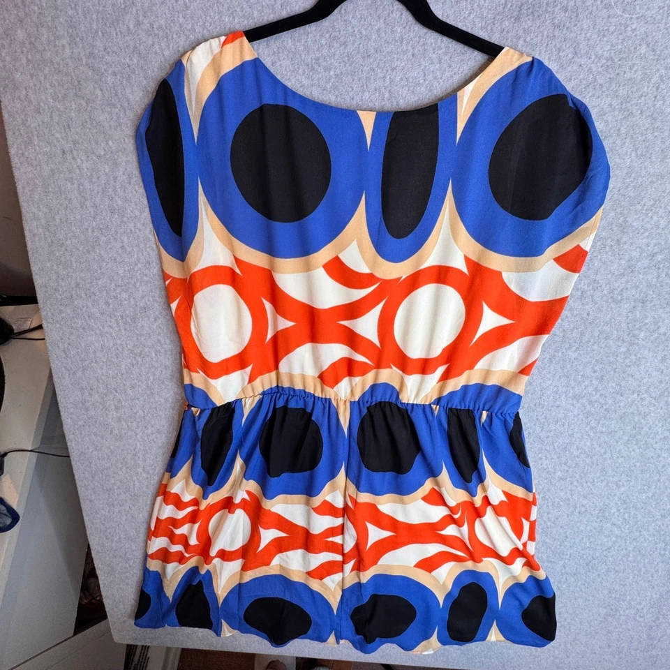 Vestido LUX II para mujer retro mod estampado circular talla grande 2X fluido audaz declaración Foto 4 de 4