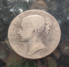 Queen Victoria 1844 Young Head Crown Coin Silver 925