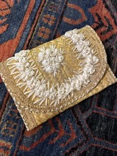 Vintage Wicker Clutch with Shell Southern Beach Style