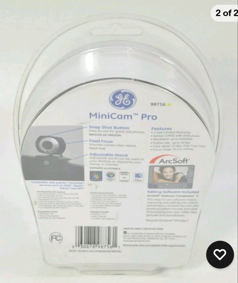 LAPTOP CAMERA GE MINICAM PRO 1.3 MEGAPIXEL SNAPSHOTS 640 X 480   - Image 2 of 2