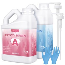 Crystal Clear Epoxy Resin 1 Gallon Kit 2x 1/2 Gal No Bubbles for Art Jewelry