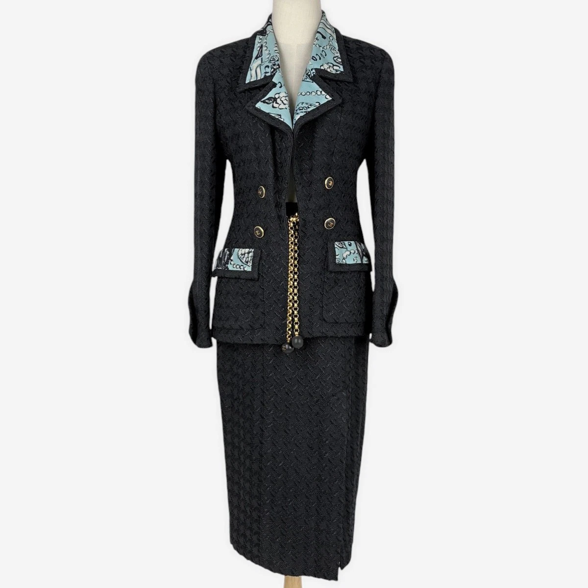 CHANEL Tweed Blue Suits & Suit Separates for Women for sale | eBay