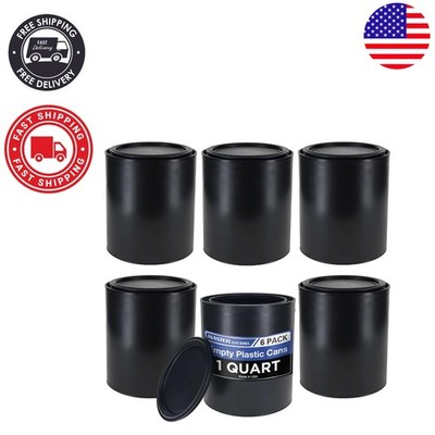 Master Elite 1 Quart Plastic Paint Cans - Durable, Odor Resistant, Set of 6