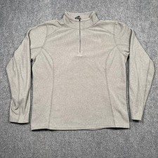 The North Face Women's Fleece 1/4 Zip Pullover Light Gray XL