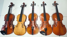 Lot #3 – Used 3/4 Violins & Violas – Hermann Beyer, Krutz, Stradivarius, Brasnov