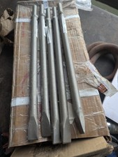 Chipping Hammer Bits (4pc), Round Shank/Oval Collar, Narrow Chisel, 18" L