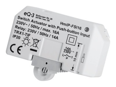 eQ-3 AG Homematic IP Switch Actor with Pushbutton Input 868 868.6 MHz 869.4 154346A0