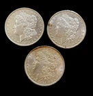 Lot Of 3 Morgan Silver Dollars BU+ Beautiful Coins! 1878, 1880 - S, 1884 - O