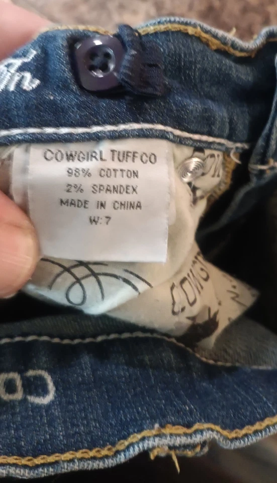 Pantalones de mezclilla de toba de vaquera talla 7 para niñas Foto 3 de 4