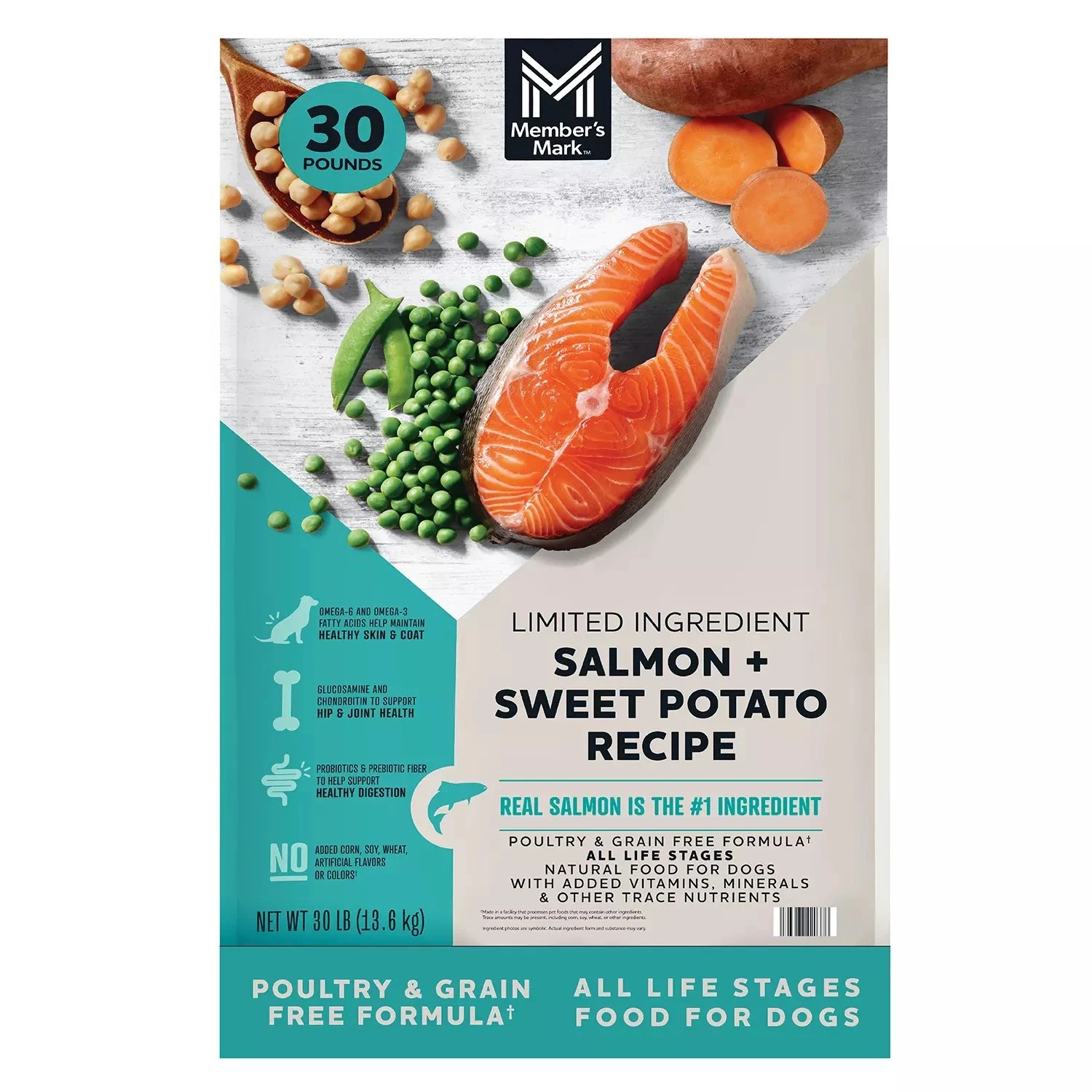 Member's Mark Grain Free Salmon and Sweet Potato Dry Dog Food, 30 Pounds