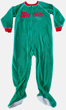 CARTER'S Dear Santa Define Good Holiday Full Zip Footed Fleece Pajamas 4T 4 Yrs