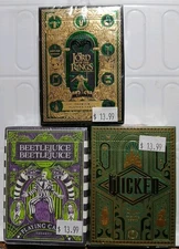 3x Theory 11 Playing Cards Decks LOTR LORD OF THE RINGS WICKED BEETLEJUICE Poker