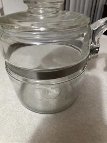 Vintage Pyrex Flameware 7759-B Glass Percolator Coffee Pot And Lid Only 6-9 Cup