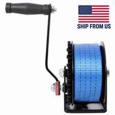 1600LB Hand Crank Winch 26FT Steel Cable 4.1:1 Gear Boat Trailer ATV Towing