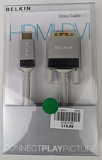 BELKIN HDMI to DVI VIDEO CABLE 6 FT/1.8 M - 1080P 24K GOLD CONNECT HIGH DEF
