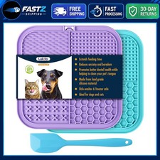 Lick Mat for Dogs Cats 2 Pack Food Grade Silicone Slow Feeder