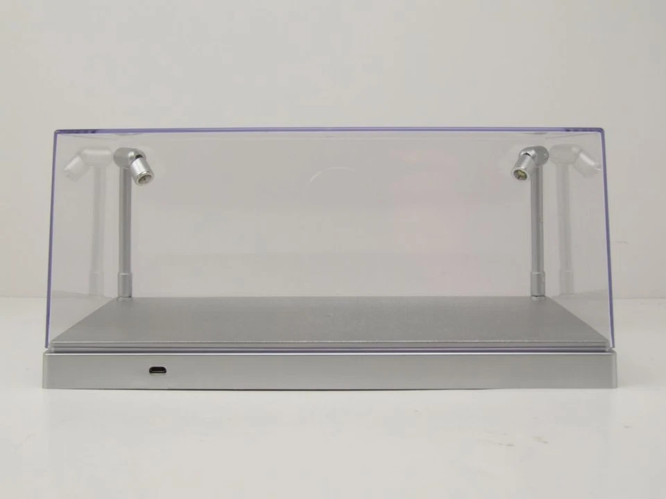 Scatola Trasparente Vetrina Illuminazione LED Argento per 1:43 O 1:24 Modelli - Immagine 4 di 4