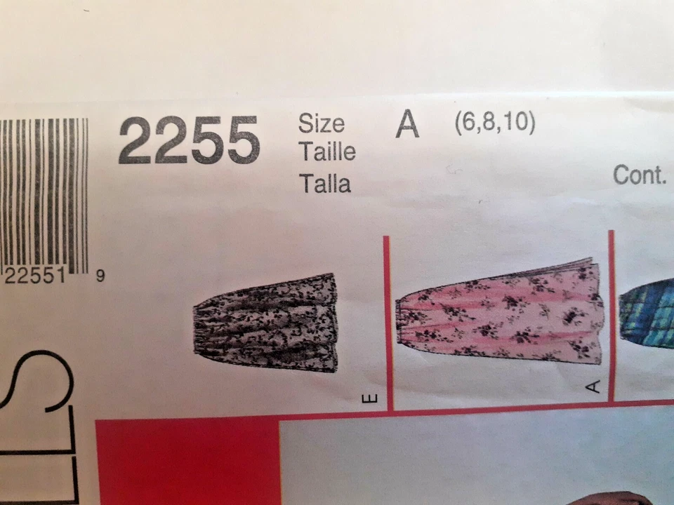 McCall's 2255 Skirt Pull On Sewing Pattern Ladies 6 8 10 Knee Maxi Easy Modest - Image 3 of 4