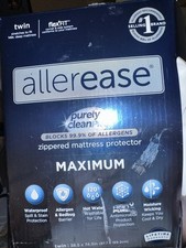 Twin Maximum Allergy Zipper Mattress Protector White Allerease Purely CleanPro