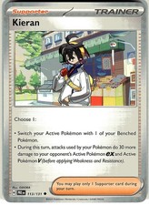 113/131 Kieran : Uncommon Card : Prismatic Evolutions : Pokemon TCG NM