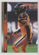 2021 Upper Deck CFL Gold 6/50 TJ Lee #182 l5j