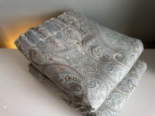 Wide Duck Egg Novello Art Nouveau Pencil Pleat Lined Heavy Curtains/Pair