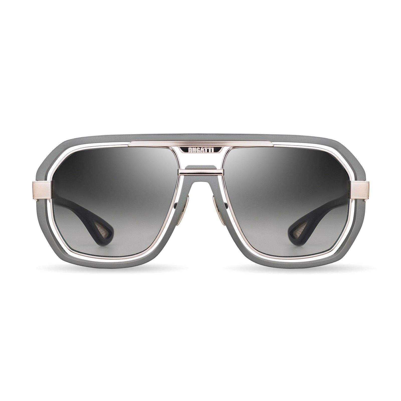Bugatti Mens 58 mm Matte Gunmetal Rose Gold Sunglasses 08-MGM-RG 65390₽