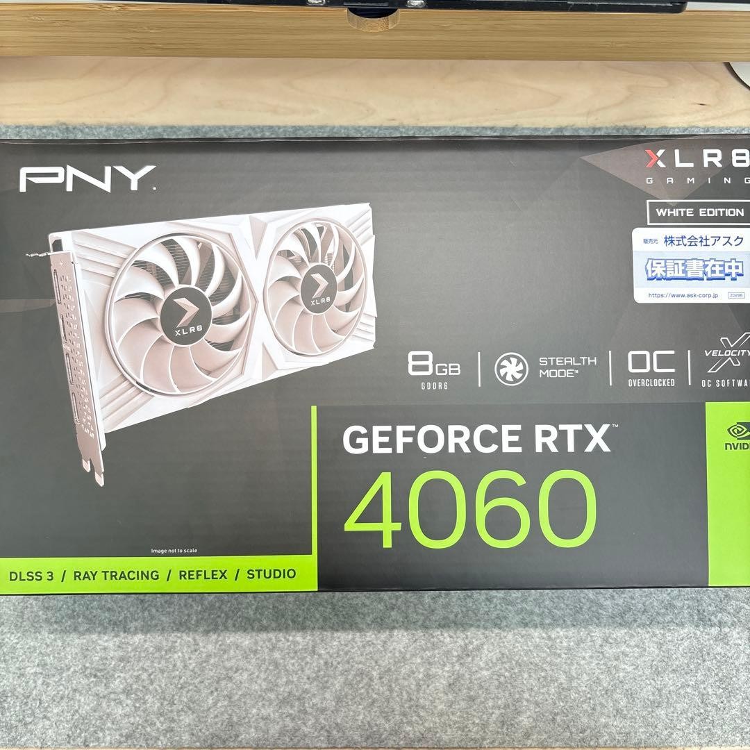 PNY GeForce RTX 4060 8GB White Edition Dual Fan OC Graphics Card