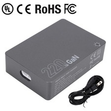 220W USB C Charger Block, 6-Port GaN USB C Charging Station PD 100W PC Laptop