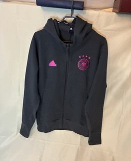 adidas Herren DFB Trainingsjacke Kapuze Reißverschluss Schwarz/Pink Logo S