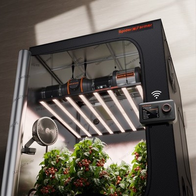 Spider Farmer Smart Growbox Komplet w/G1000W LED 1.5x1.5x2m Grow Tent W/GGS Wifi