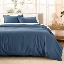 Bare Home Organic Cotton Sateen Duvet Cover Set - Smooth Sateen Weave
