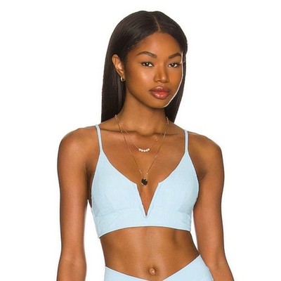 L*Space Siren Bikini Top in Sky Blue Size Small NWT