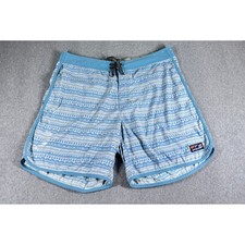 Patagonia Wavefarer Board Shorts Swim Trunks Mens 38 Blue UPF 50 Beach Surf