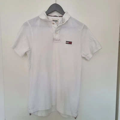 Tommy Hilfiger Denim Poloshirt Herren Gr. S Weiß Basic Piqué - Bild 1 von 4