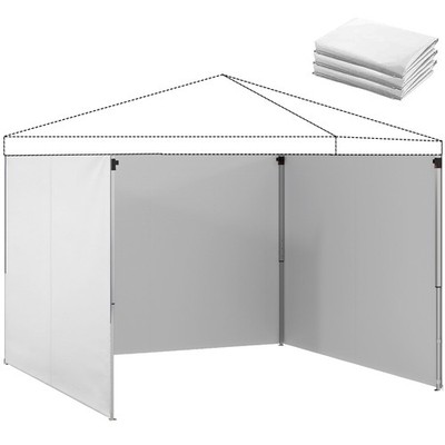 Ersatzseitenwände für Gazebo 3er-Set 3x3m Weiß Oxford-Gewebe