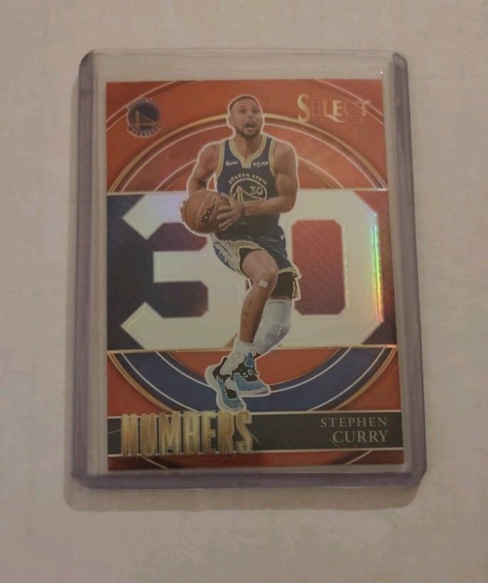 2021-22 Panini Select - Select Numbers Stephen Curry #5 Red Prizm